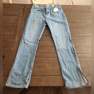 H&M Split Hem Jeans light wash Size 8